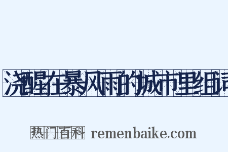浇醒在暴风雨的城市里组词是什么意思的图片